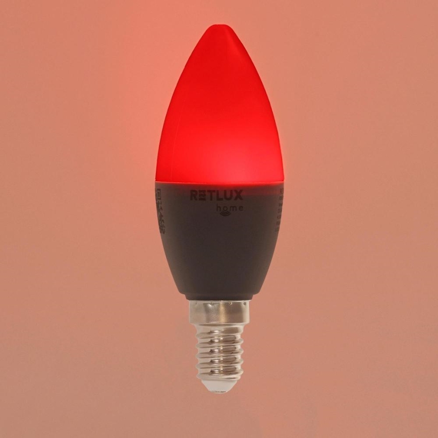 LED RGBW dimbar lampa C37 E14/4,5W/230V 2700-6500K Wi-Fi Tuya
