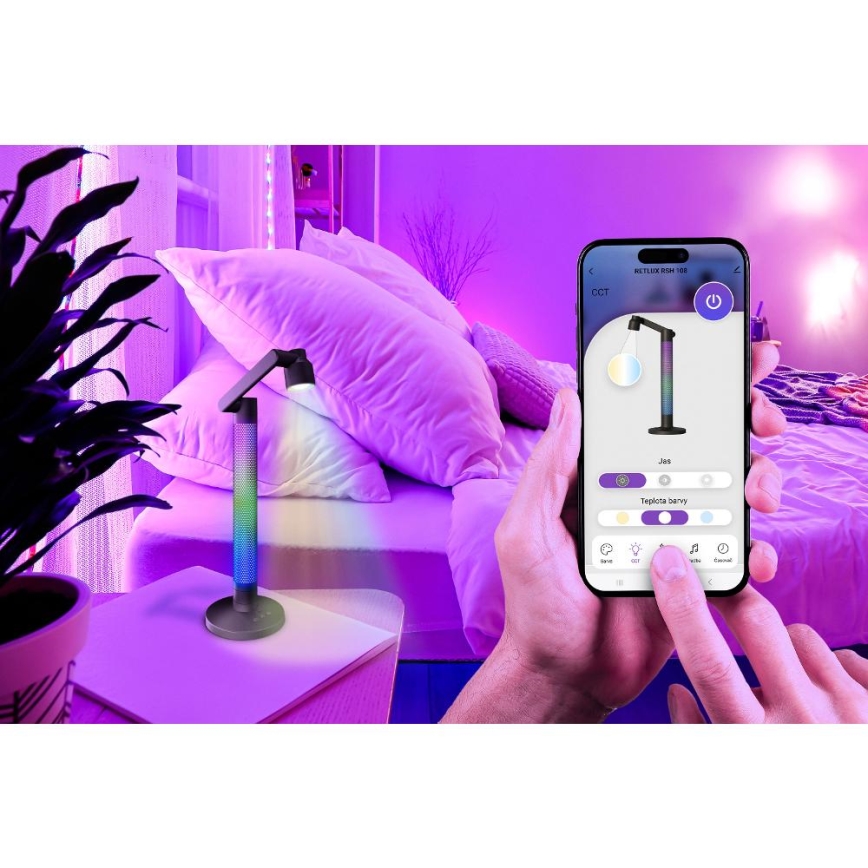 LED RGBW Ljusreglerad bordslampa LED/10W/5V 2700-6000K Wi-Fi Tuya + fjärrkontroll