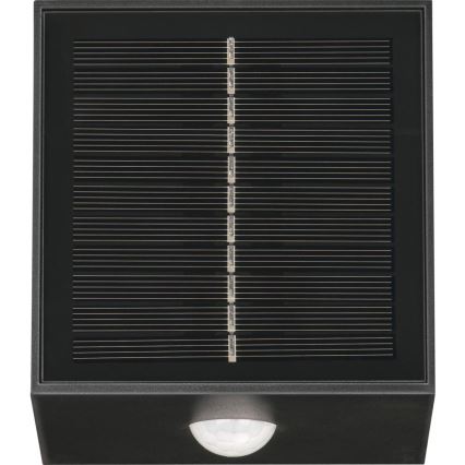 Retlux - LED solcellsvägglampa med sensor LED/1W/3,7V 1200 mAh IP44 svart