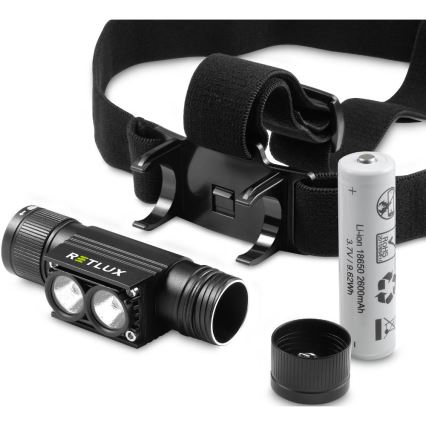 LED Uppladdningsbar aluminium pannlampa LED/2600 mAh IP66
