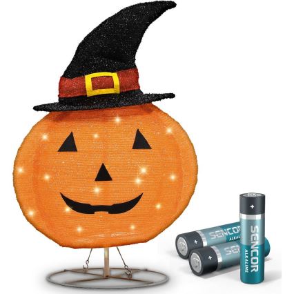 LED Utomhus dekoration HALLOWEEN LED/3xAA/varm vit IP44 pumpkin