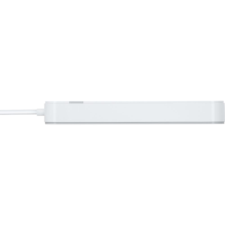Smart förlängning kabel med strömbrytare 4Z Typ E + 2x USB-A + 1x USB-C 1,5m Wi-Fi Tuya vit