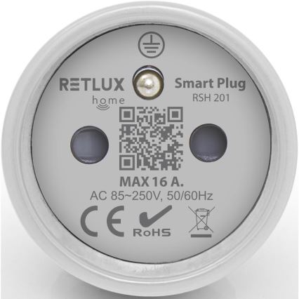 Smart kontakt 3680W/230V/Typ E/16A Wi-Fi Tuya