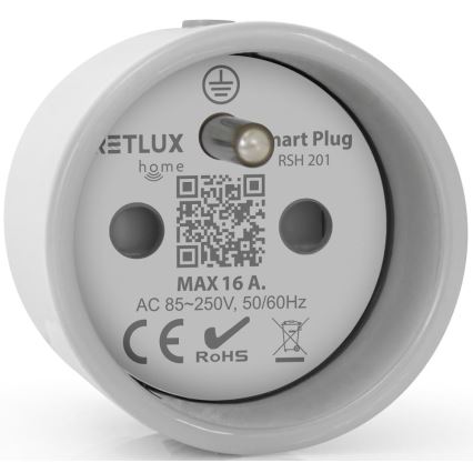 Smart kontakt 3680W/230V/Typ E/16A Wi-Fi Tuya
