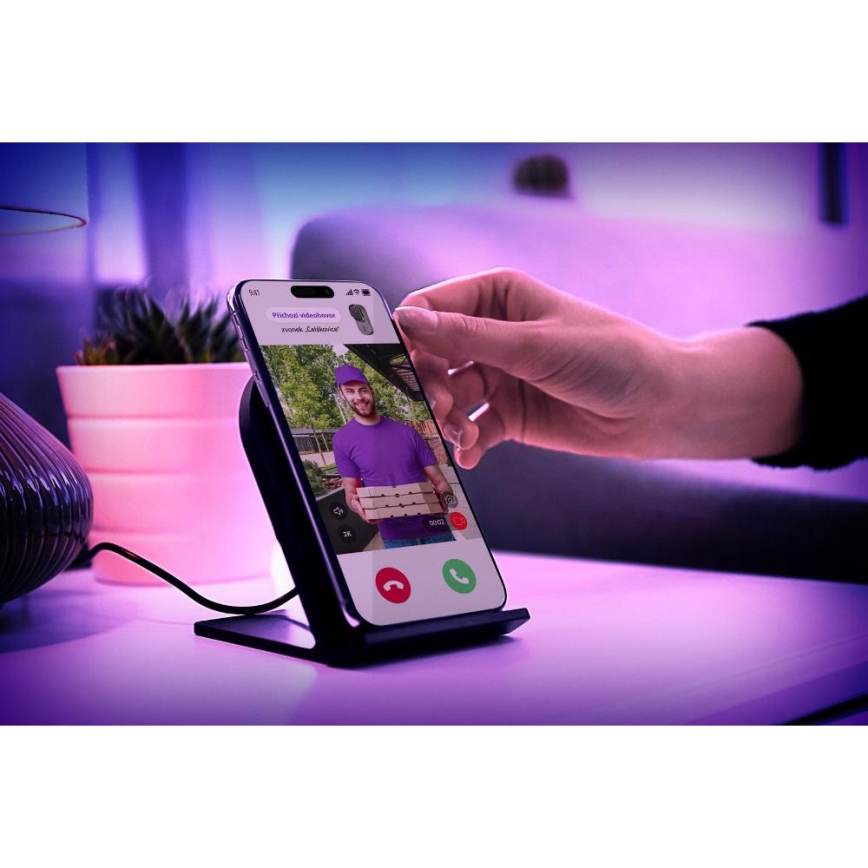 Video ringklocka med rörelsedetektor 5MPx 1440p 5200 mAh Wi-Fi IP65 antracit