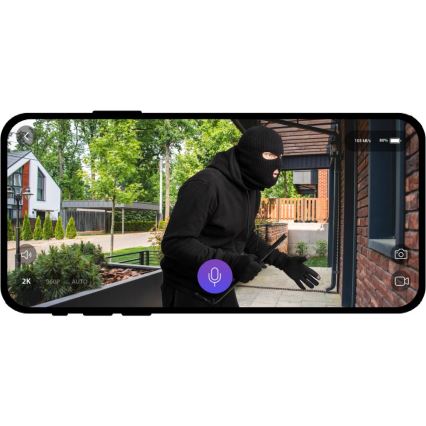 Video ringklocka med rörelsedetektor 5MPx 1440p 5200 mAh Wi-Fi IP65 antracit