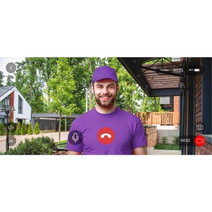 Video ringklocka med rörelsedetektor 5MPx 1440p 5200 mAh Wi-Fi IP65 antracit