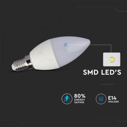 RGB Dimbar LED-lampa E14/3,5W/230V 6400K + Fjärrstyrd