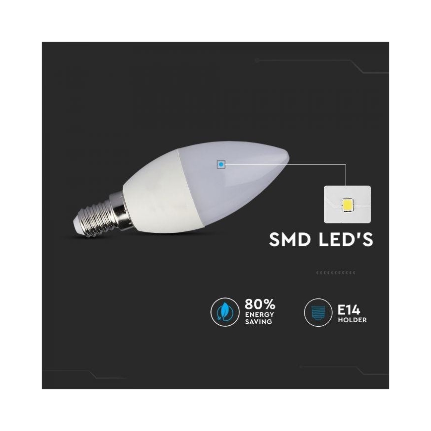 RGB Dimbar LED-lampa E14/3,5W/230V 6400K + Fjärrstyrd