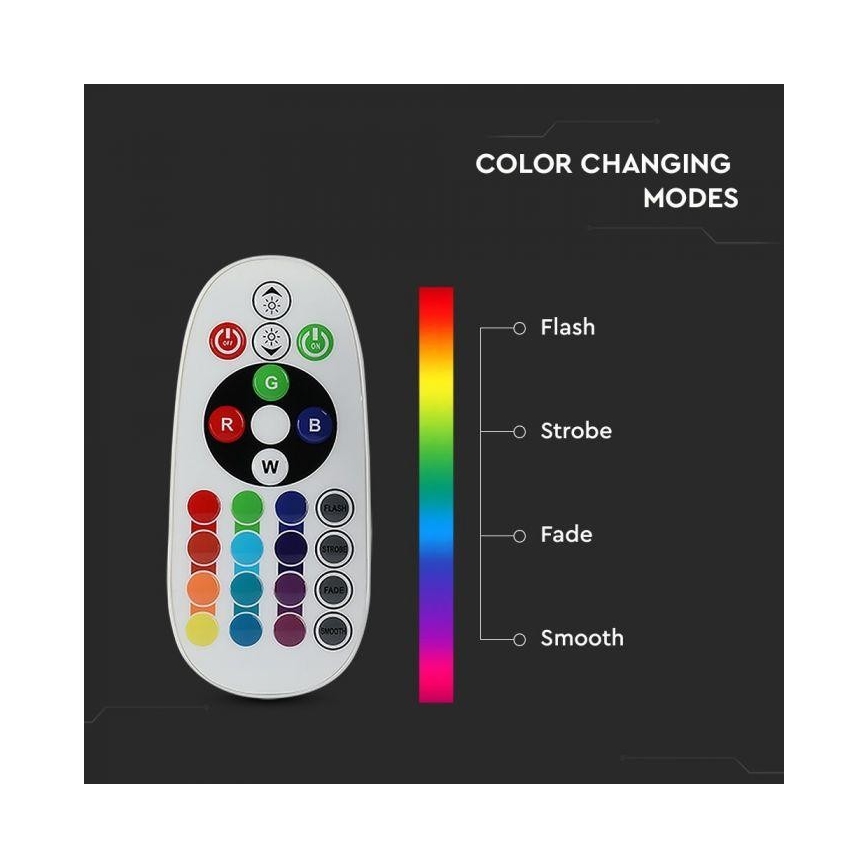 RGB Dimbar LED-lampa E14/3,5W/230V 6400K + Fjärrstyrd