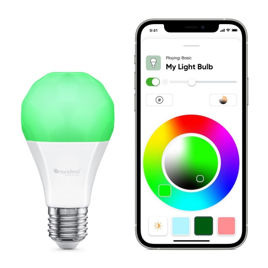 RGB Dimbar LED-lampa ESSENTIALS A19 E27/8W/230V 2700-6500K - Nanoleaf