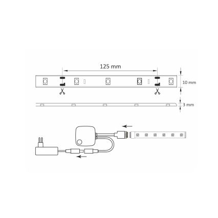 RGB Dimbar LED-lampaslinga Wi-fi + musikfunktion LED/16W/230V 5 m Tuya