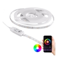 RGB LED Dimbar Utomhus ljusslinga Wi-fi LED/6.5W/IP65 2 m Tuya