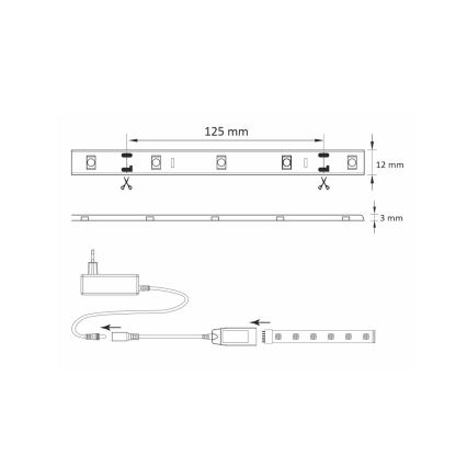 RGB LED Dimbar utomhus ljusslinga Wi-fi LED/8W IP65 2 m Tuya