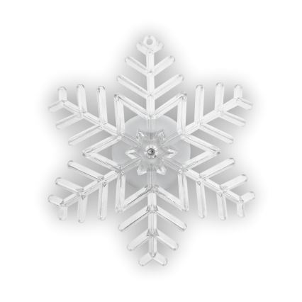 RGB-LED juldekoration i form av snöflinga med sugpropp, drivs av 3x LR44-batterier