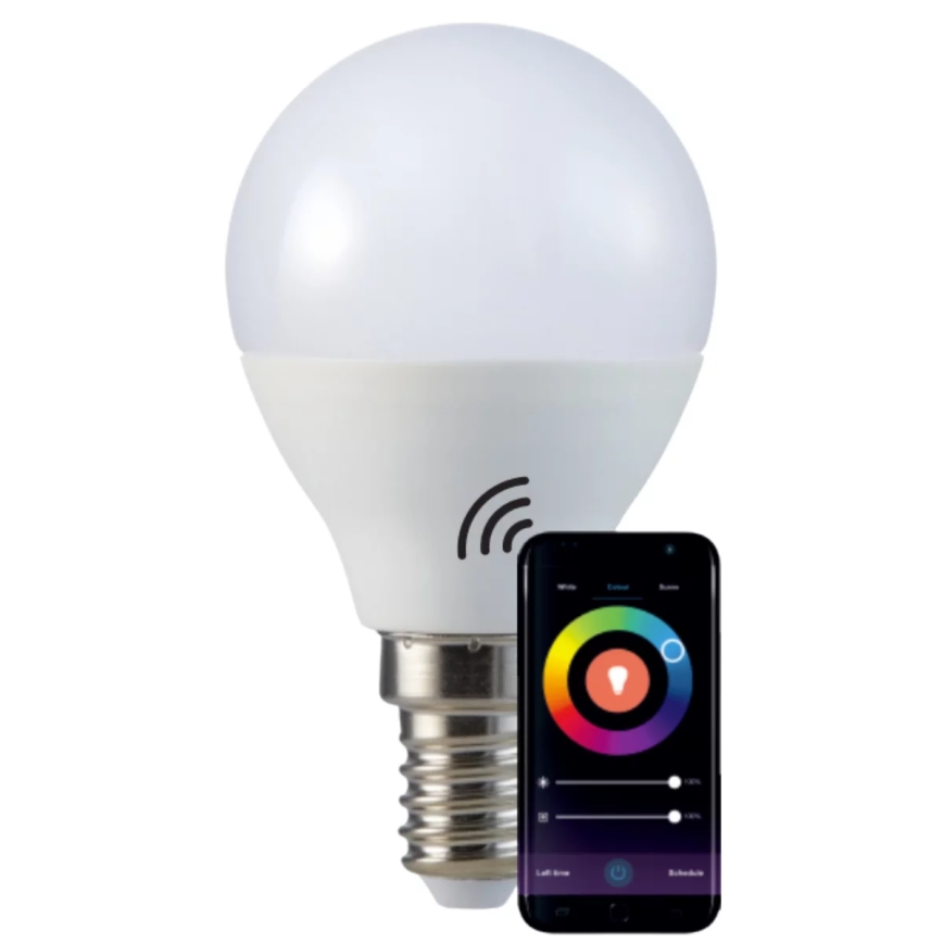 RGB LED Ljusreglerad glödlampa G45 E14/5,5W/230V 3000-6500K Wi-fi Tuya