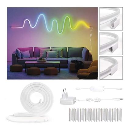 RGBIC LED ljusreglerad list GoSmart LED/24W/230V 3 m Wi-Fi Tuya