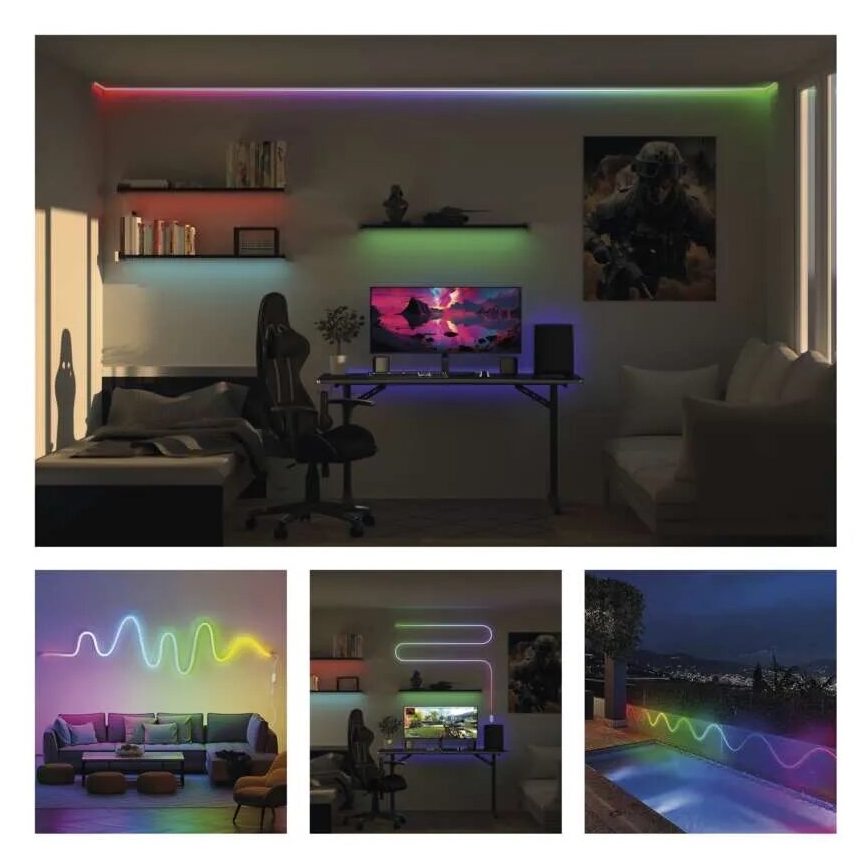 RGBIC LED ljusreglerad list GoSmart LED/33W/230V 5 m Wi-Fi Tuya