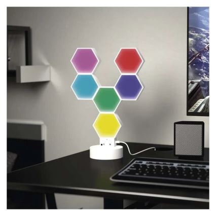 RGBIC Ljusreglerad bordslampa GoSmart LED/5,5W/230V Wi-Fi Tuya