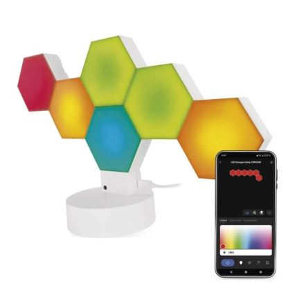 RGBIC Ljusreglerad bordslampa GoSmart LED/5,5W/230V Wi-Fi Tuya