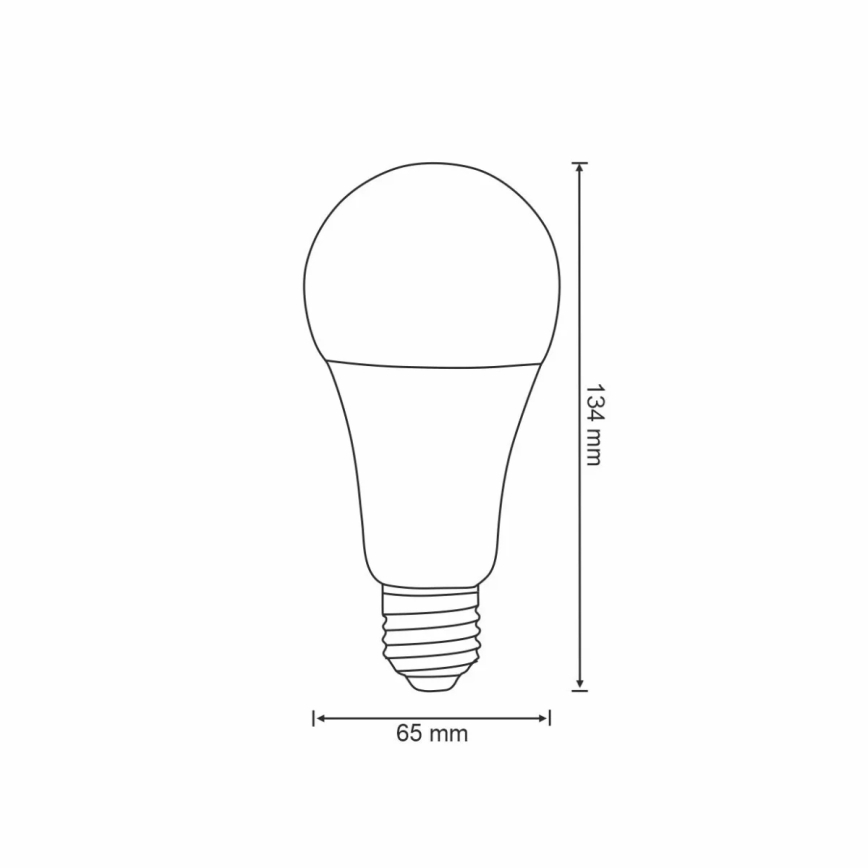 RGBW LED Ljusreglerad glödlampa A65 E27/11W/230V 2700-6500K Wi-Fi Tuya
