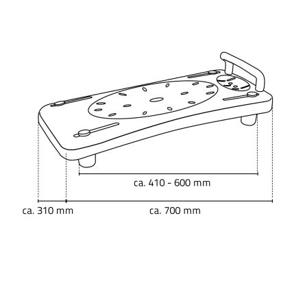 Ridder - Badsäte med handtag 31x70 cm vit