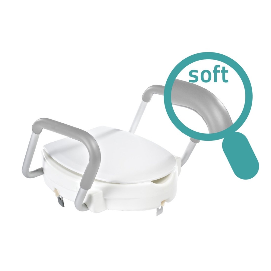 Ridder - Förhöjd toalettsits med handtag, vit