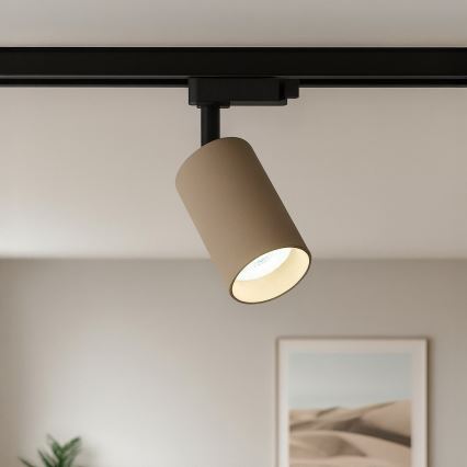 Riktbar spot för 1-fas skensystem PIPE 1xGU10/10W/230V beige