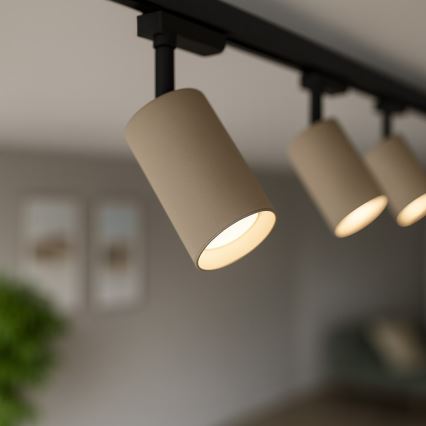 Riktbar spot för 1-fas skensystem PIPE 1xGU10/10W/230V beige