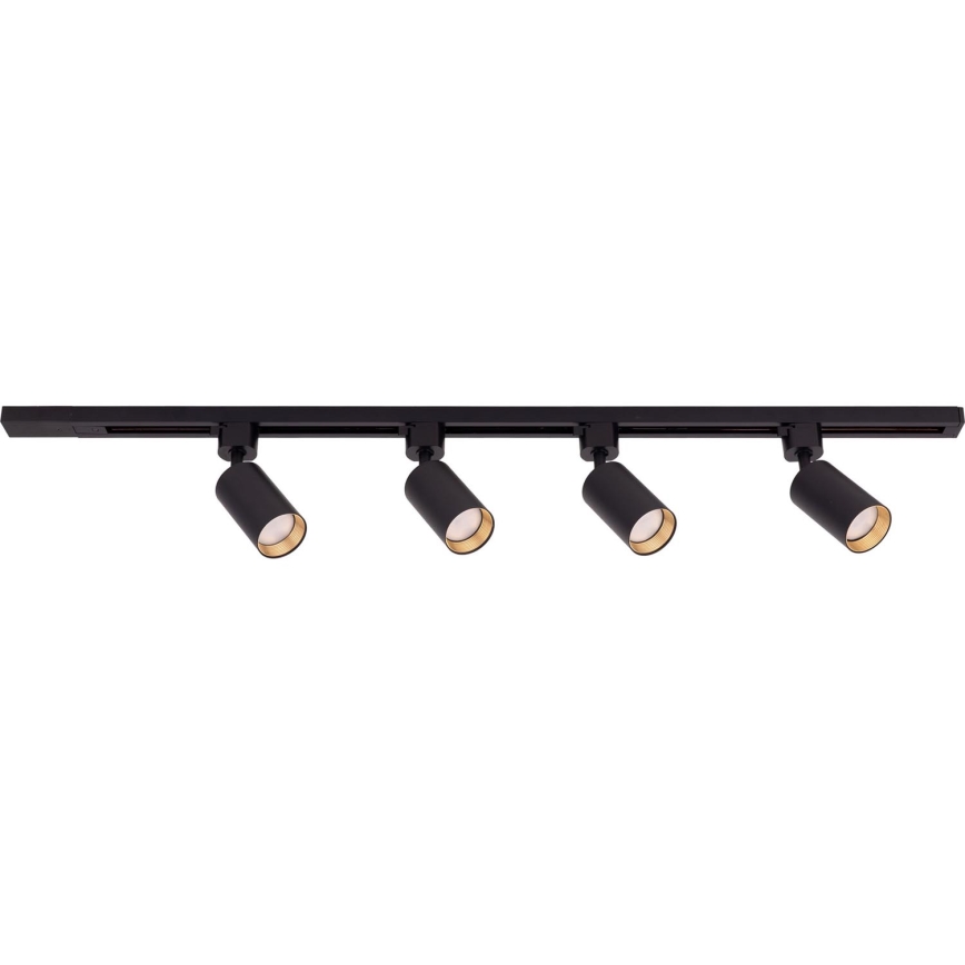 Riktbar spot för skensystem TRACER 4xGU10/10W/230V 1 m svart