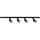 Riktbar spot för skensystem TRACER 4xGU10/10W/230V 1 m svart