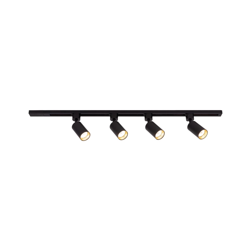 Riktbar spot för skensystem TRACER 4xGU10/10W/230V 1 m svart