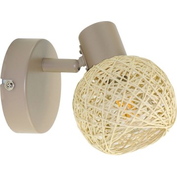 Riktbar väggspot DEX 1xE14/10W/230V beige/krämfärgad