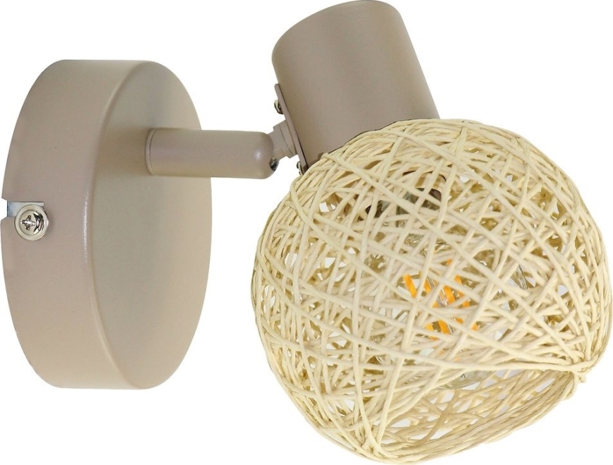Riktbar väggspot DEX 1xE14/10W/230V beige/krämfärgad