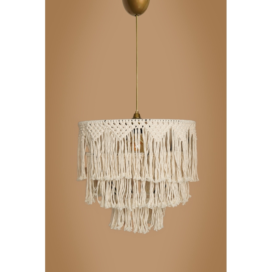 RIMINI Pendellampa 1xE27/40W/230V Creme