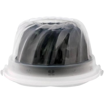 Ringform för bábovka med serveringsfat och lock TORO, svart