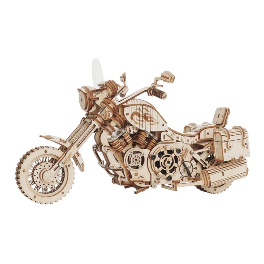 RoboTime - 3D Mekaniskt pussel i trä Motorcykel cruiser