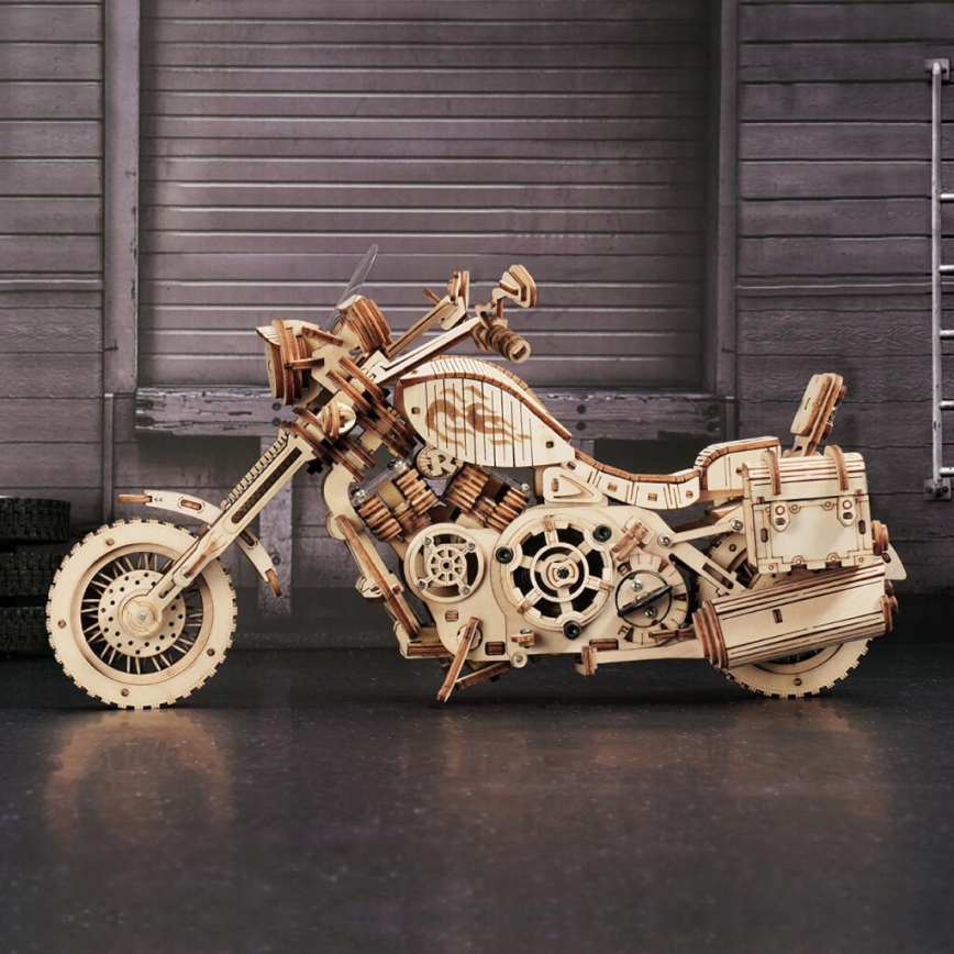 RoboTime - 3D Mekaniskt pussel i trä Motorcykel cruiser