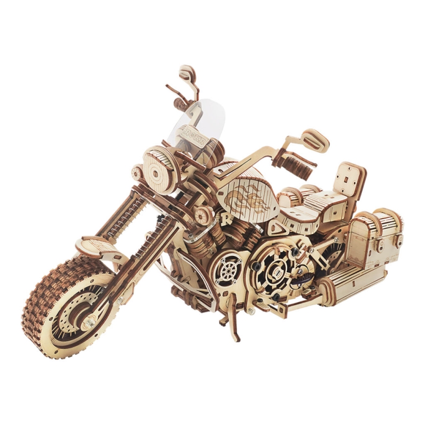 RoboTime - 3D Mekaniskt pussel i trä Motorcykel cruiser