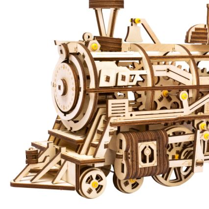 RoboTime - 3D Mekaniskt pussel i trä Steam locomotive