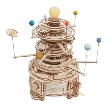 RoboTime - 3D träpussel med mekanisk planetarium