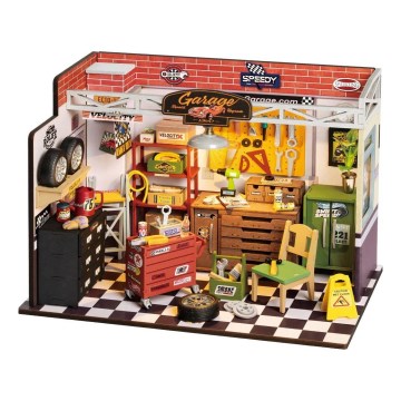 RoboTime - Miniatyrhus Garage 2xAAA