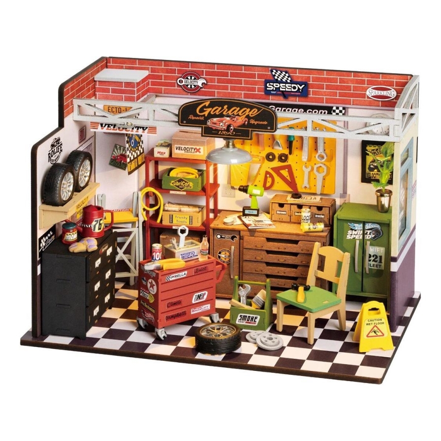 RoboTime - Miniatyrhus Garage 2xAAA