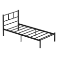 Robust enkelsäng i metall ROVAN 90 x 200 cm, svart – maxbelastning 120 kg