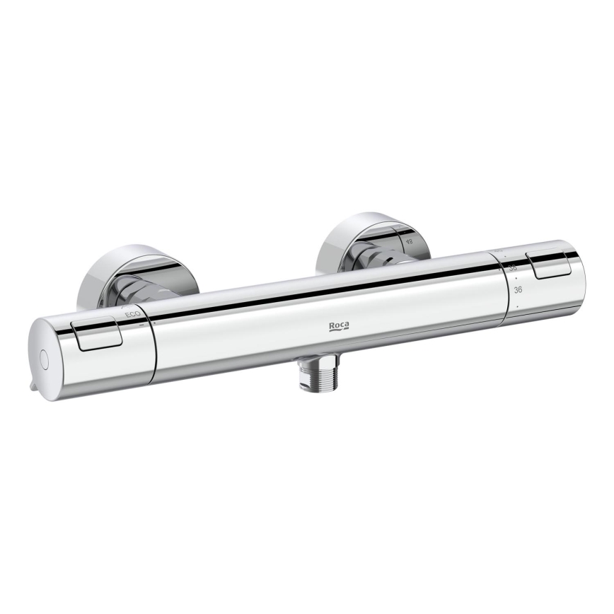 Roca A5A2E18C00 - Dusch termostatisk tap T-500 skinande krom