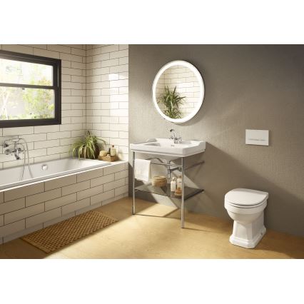 Roca A5A3A4BC00 - Kran till handfat + avlopp med bräddavlopp CARMEN 17,8 cm skinande krom