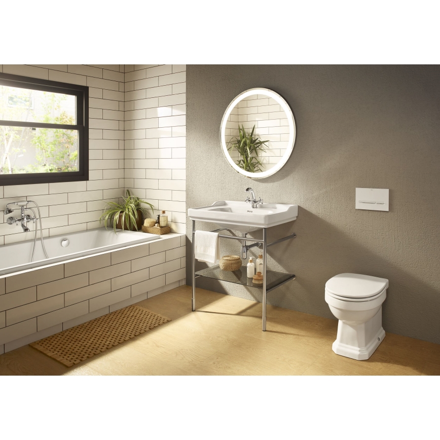 Roca A5A3A4BC00 - Kran till handfat + avlopp med bräddavlopp CARMEN 17,8 cm skinande krom