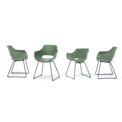 ROCKY-stolar, 4-pack, gröna