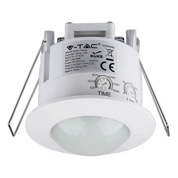 Rörelsesensor infälld PIR 360° 300W/230V vit