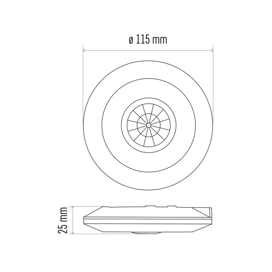 Rörelsesensor Mikrovågsugn PIR B 360° 2000W/230V vit